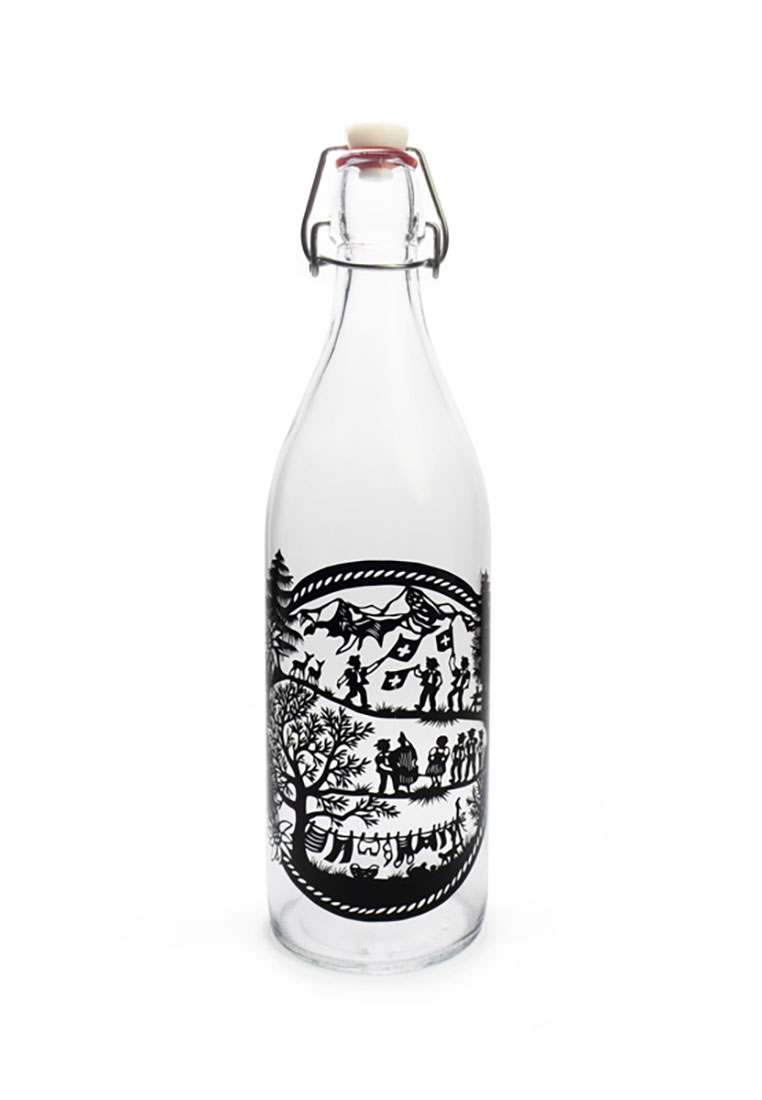 TRENDFORM Glasflasche 1L SWISS TRADITION