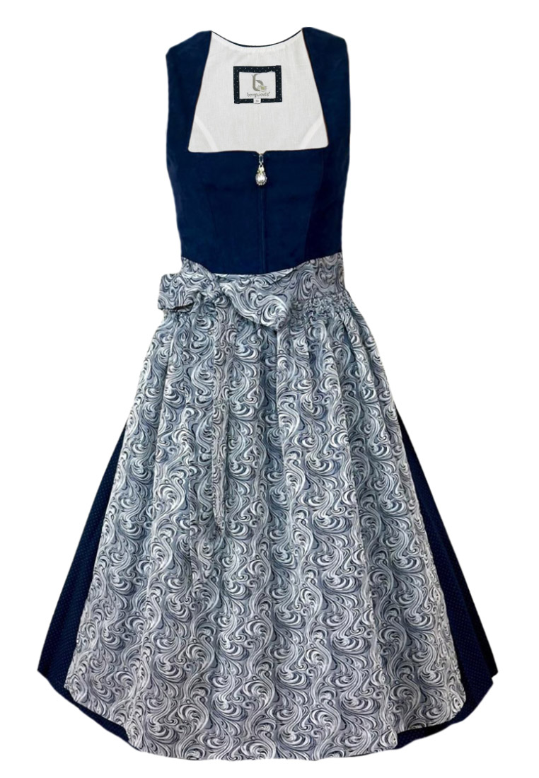 Dirndl Bergweiss Deborah blau